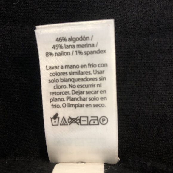 Vineyard Vines Sweater Black Merino Mock Turtleneck Split Back Size Large EUC - Picture 7 of 8